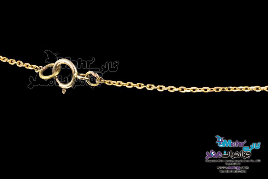 گردنبند رولباسی طلا - طرح گل