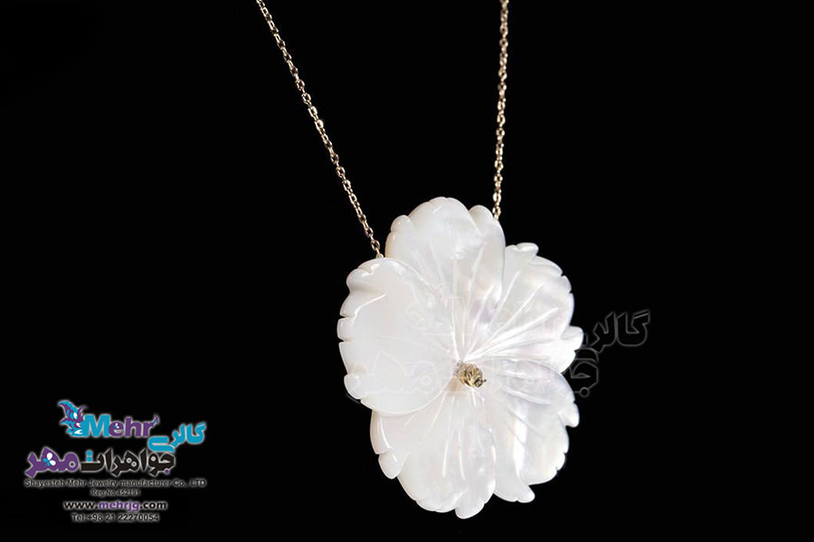 گردنبند طلا - صدف گل