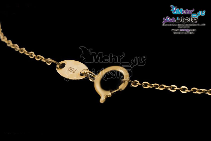 گردنبند طلا - طرح پروانه اوپالین