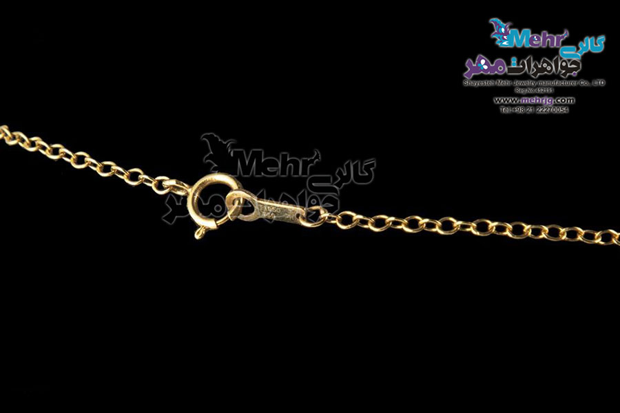 گردنبند رولباسی طلا - سنگ‌های سواروسکی