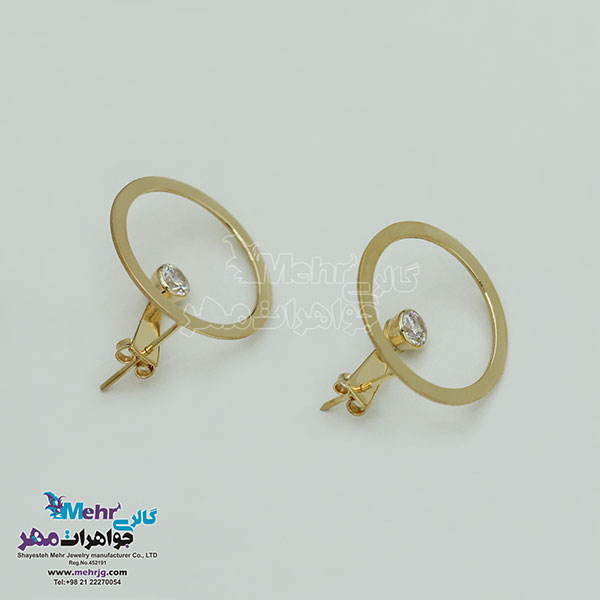 گوشواره طلا - طرح دایره