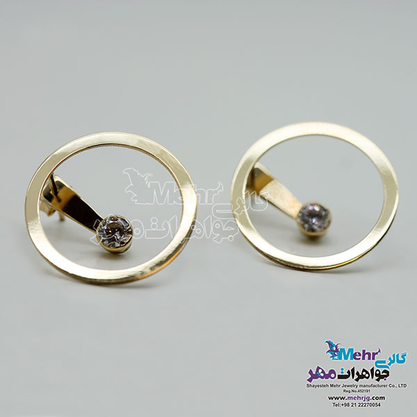 گوشواره طلا - طرح دایره