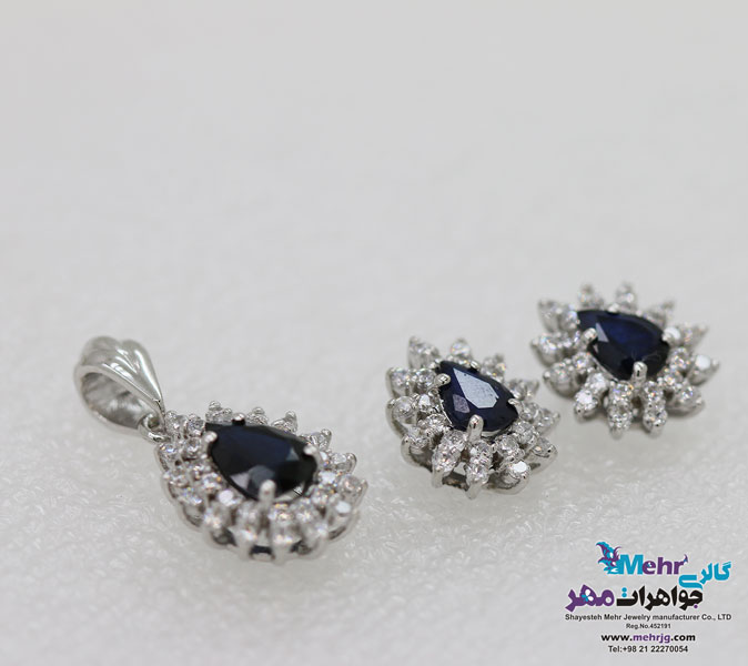 نیم ست طلا - آویز و گوشواره - طرح اشک