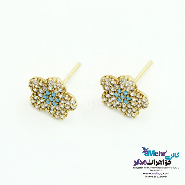 گوشواره طلا - طرح گل