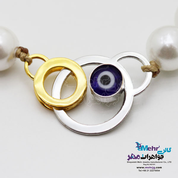 دستبند طلا و سنگ - طرح برمس