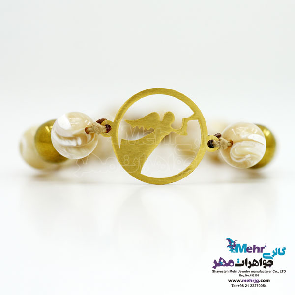 دستبند طلا و سنگ - طرح فرشته