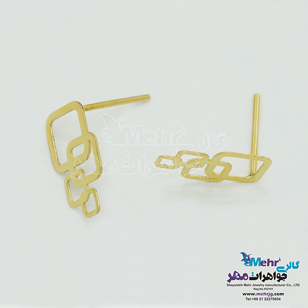 گوشواره طلا - طرح هندسی