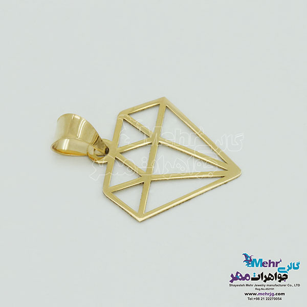 آویز طلا - طرح الماس