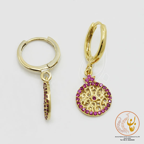 گوشواره طلا - طرح انار
