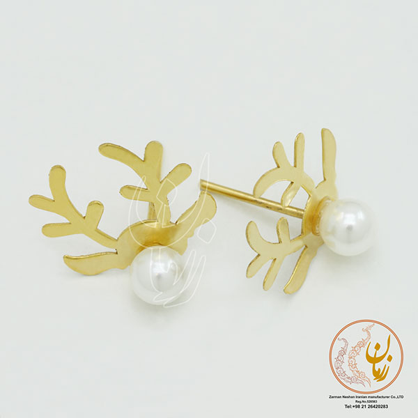 گوشواره طلا - طرح گوزن