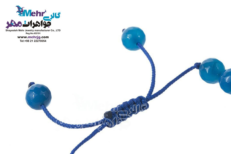 دستبند طلا و سنگ - طرح پرنده و شاخه