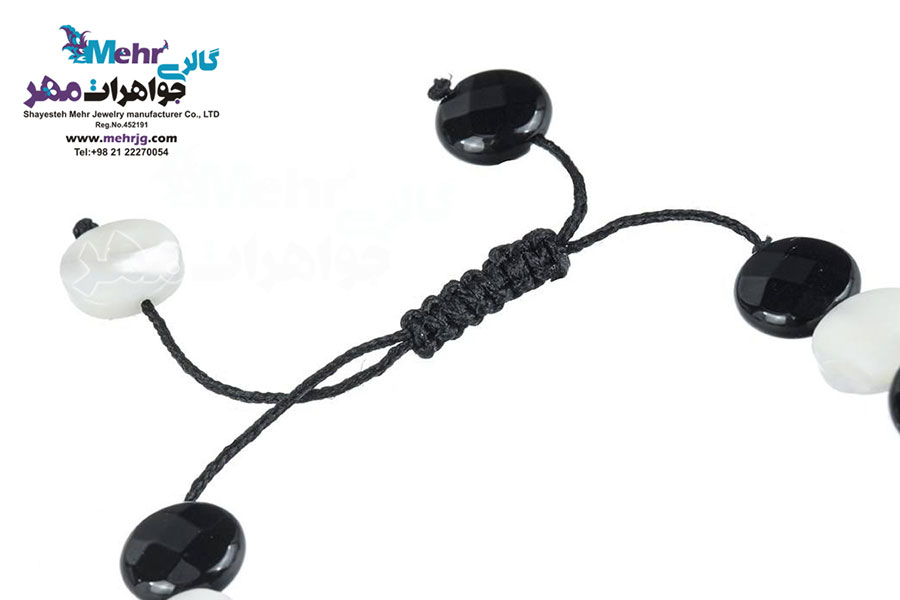 دستبند طلا و سنگ - طرح اسلیمی