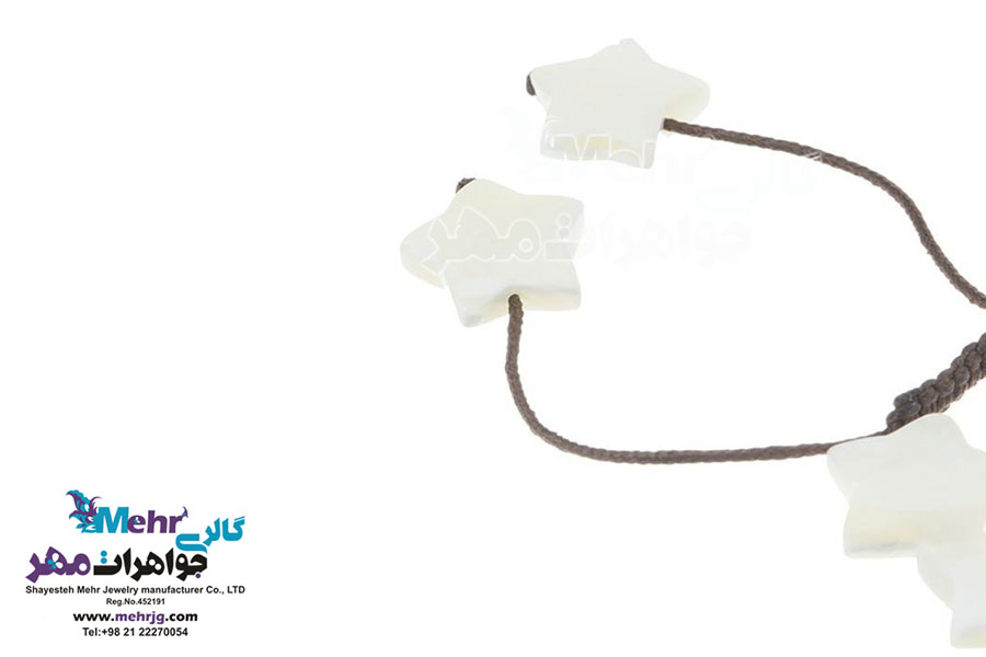 دستبند طلا و سنگ - طرح گل سرو تاک