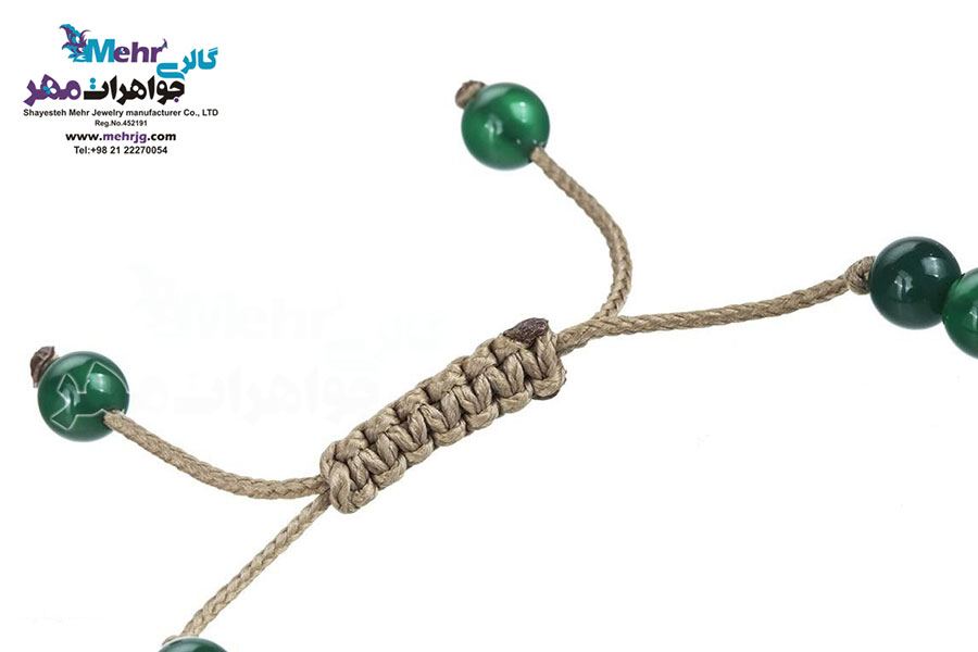 دستبند طلا و سنگ - طرح پرنده