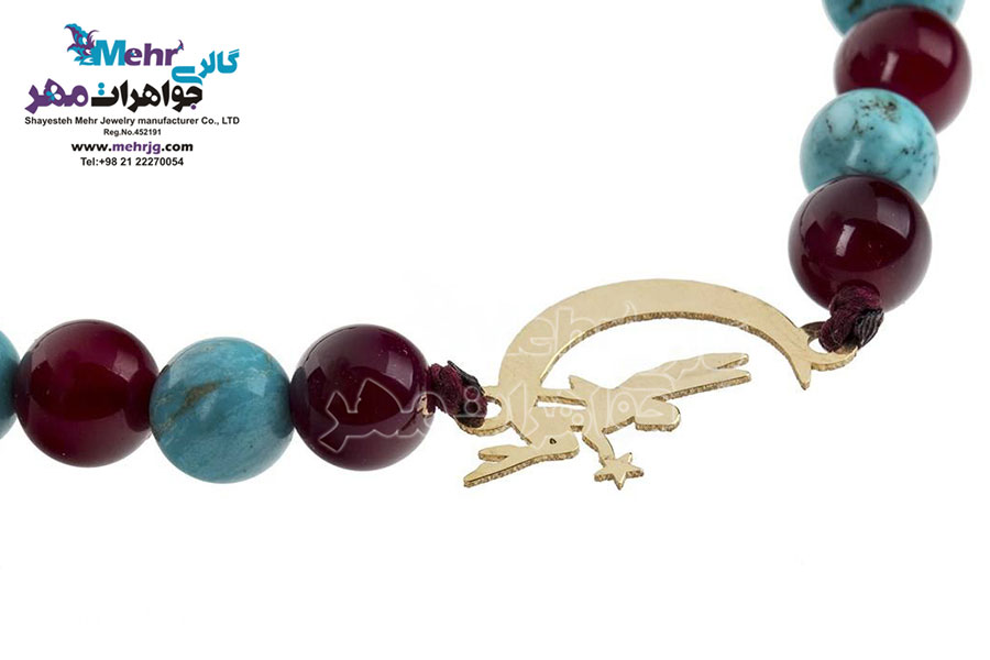 دستبند طلا و سنگ - طرح فرشته
