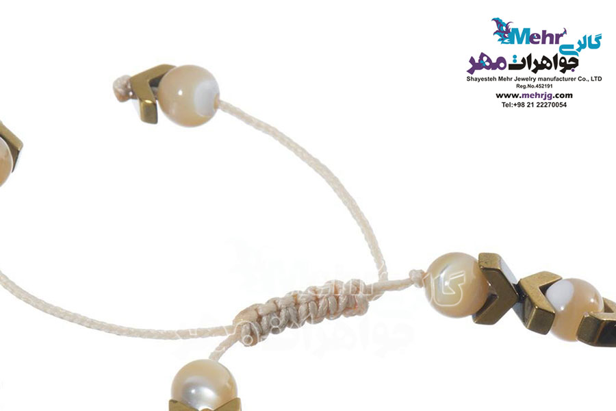 دستبند طلا و سنگ - طرح سفینه فضایی