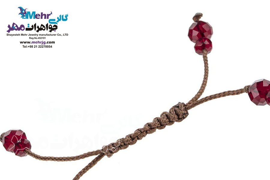 دستبند طلا و مهره - طرح آدم آهنی