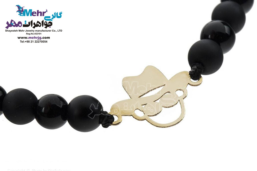 دستبند طلا و سنگ - طرح زورو
