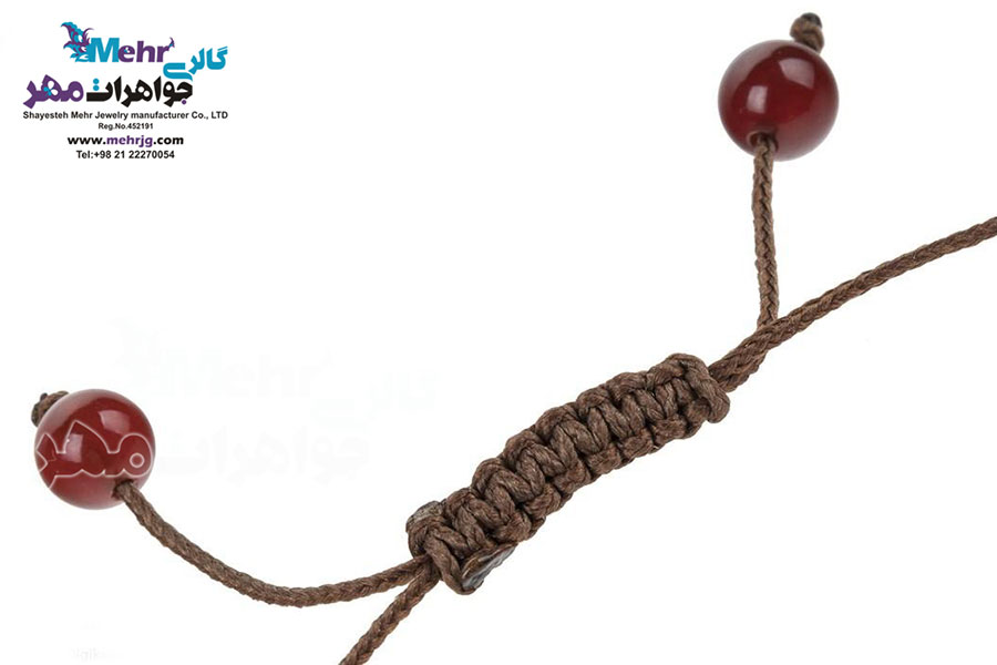 دستبند طلا و سنگ - طرح جوجه تیغی