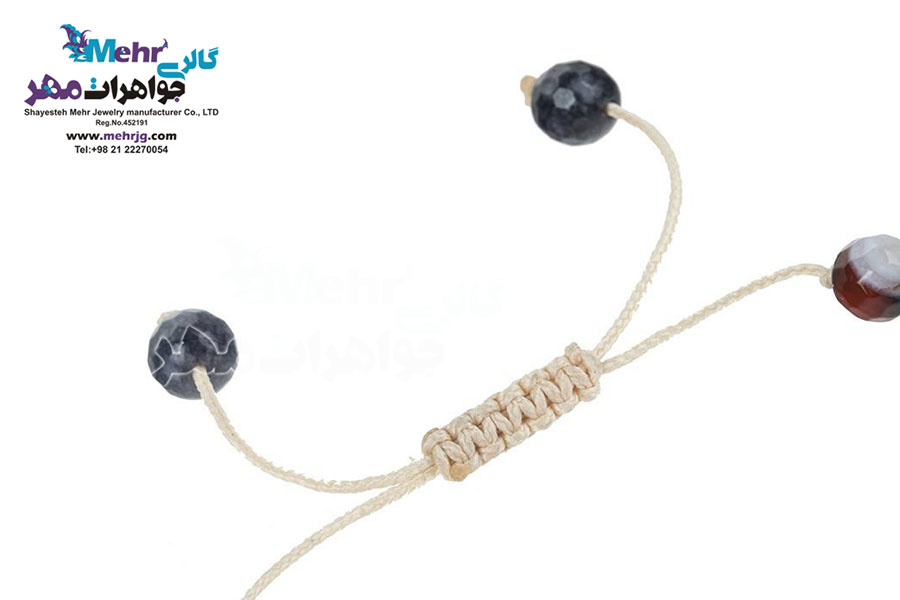 دستبند طلا و سنگ - طرح سگ و گربه