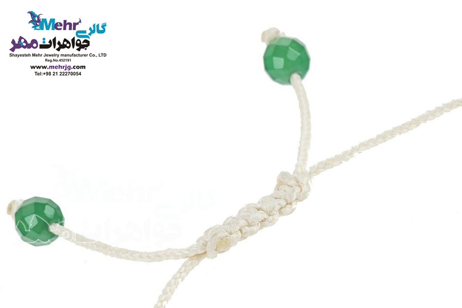 دستبند طلا و سنگ - طرح پروانه