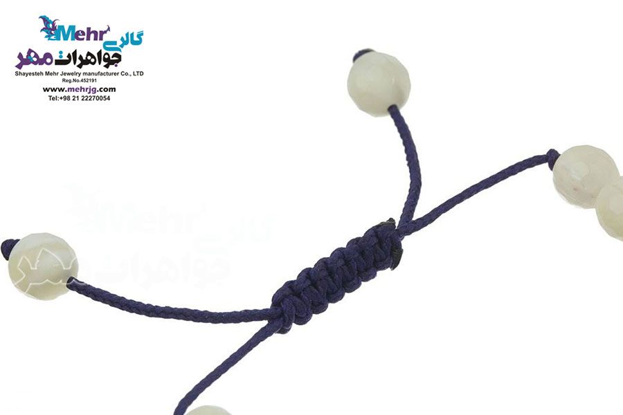 دستبند طلا و سنگ - طرح پروانه