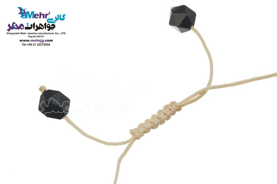 دستبند طلا و سنگ - طرح تاج
