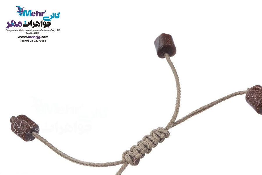 دستبند طلا و سنگ - طرح تاج