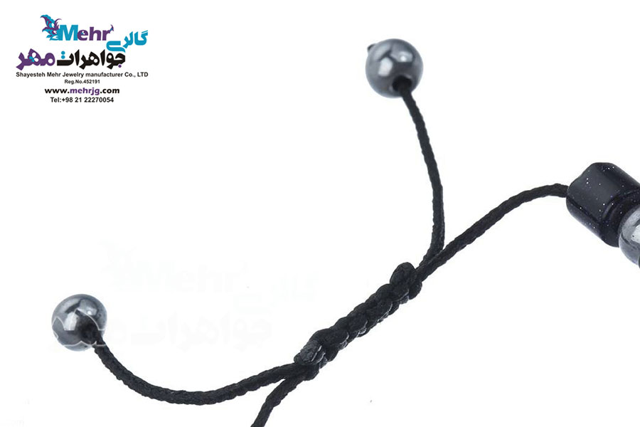 دستبند طلا و سنگ - طرح گل شاه عباسی