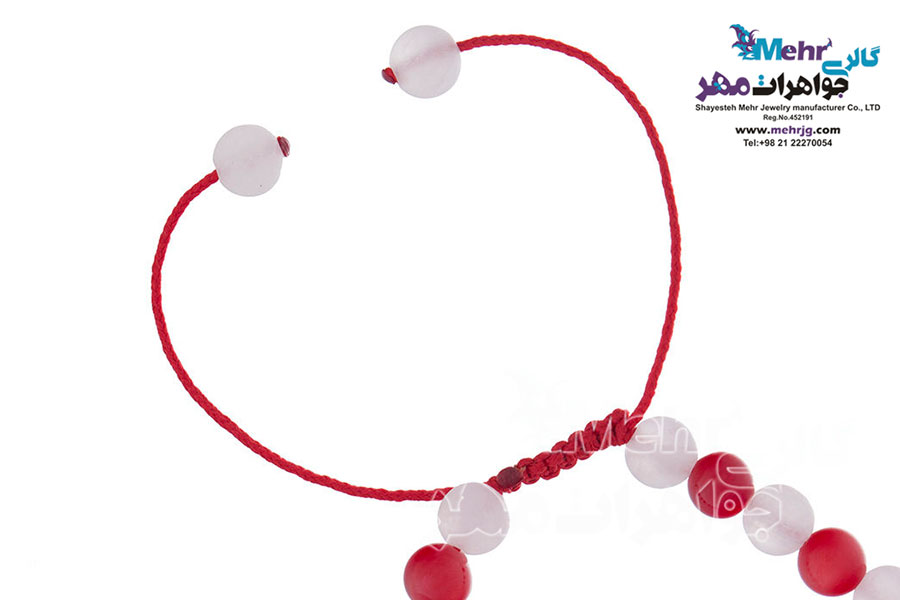 دستبند طلا و سنگ - طرح پروانه