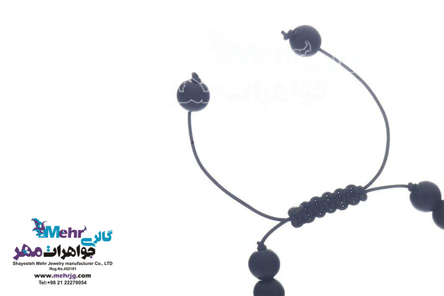 دستبند طلا و سنگ - طرح تاج