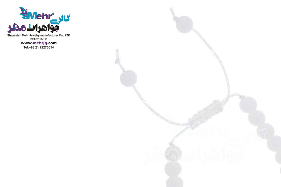 دستبند طلا و سنگ - طرح برف