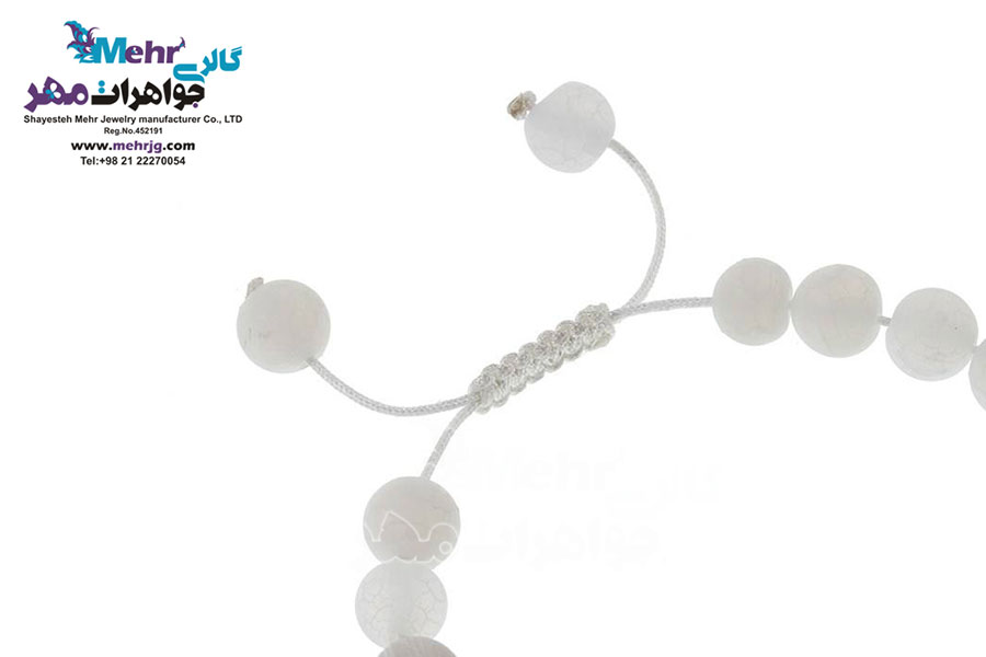 دستبند طلا و سنگ - طرح گندم