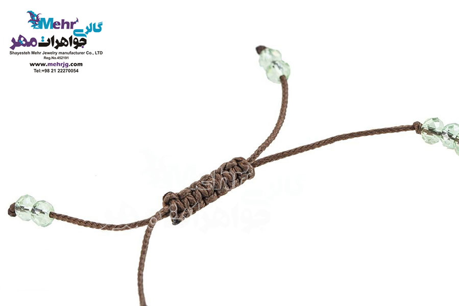 دستبند طلا و مهره - طرح ماه و ستاره