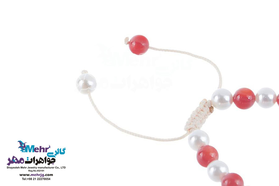 دستبند طلا و سنگ - طرح پستانک