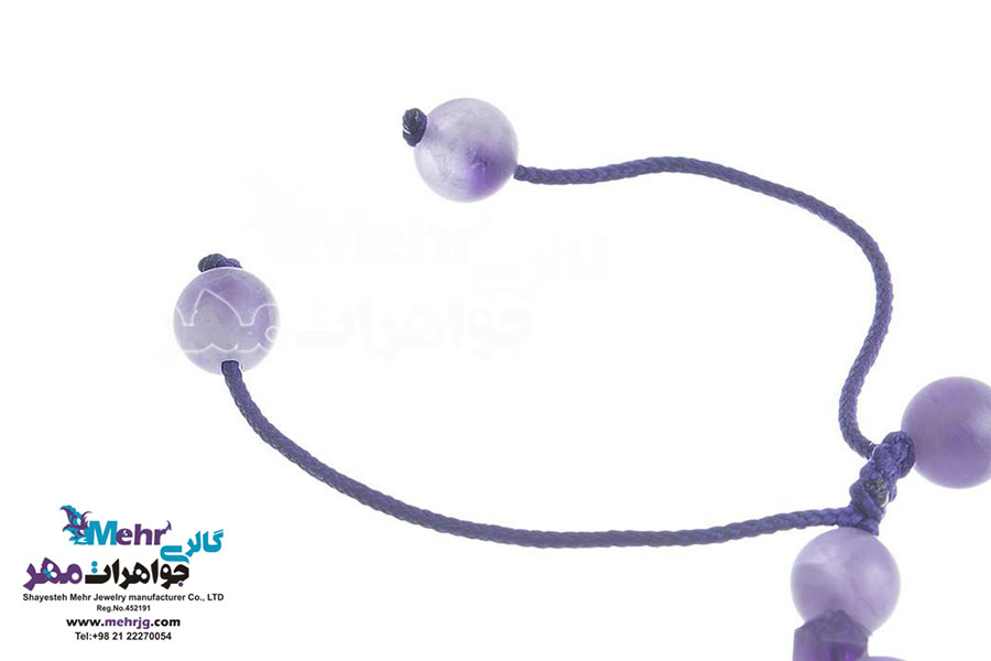 دستبند طلا و سنگ - طرح هندسی