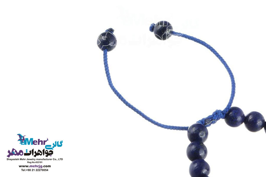 دستبند طلا و سنگ - طرح طاووس