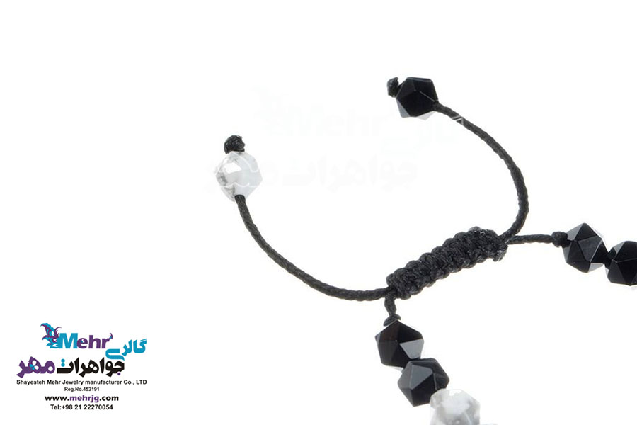 دستبند طلا و سنگ - طرح پروانه