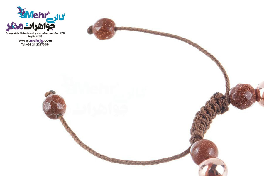 دستبند طلا و سنگ - طرح اسلیمی