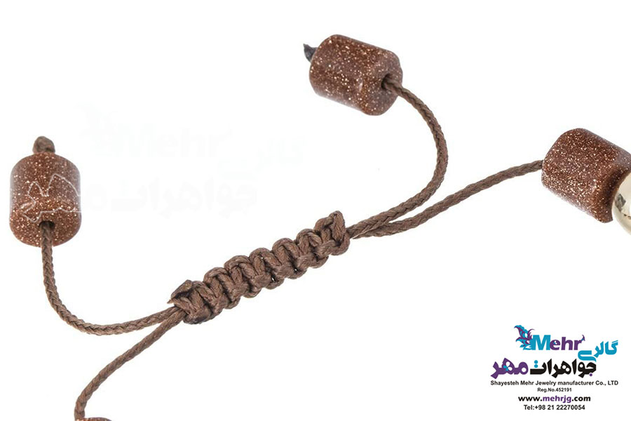 دستبند طلا و سنگ - طرح پروانه