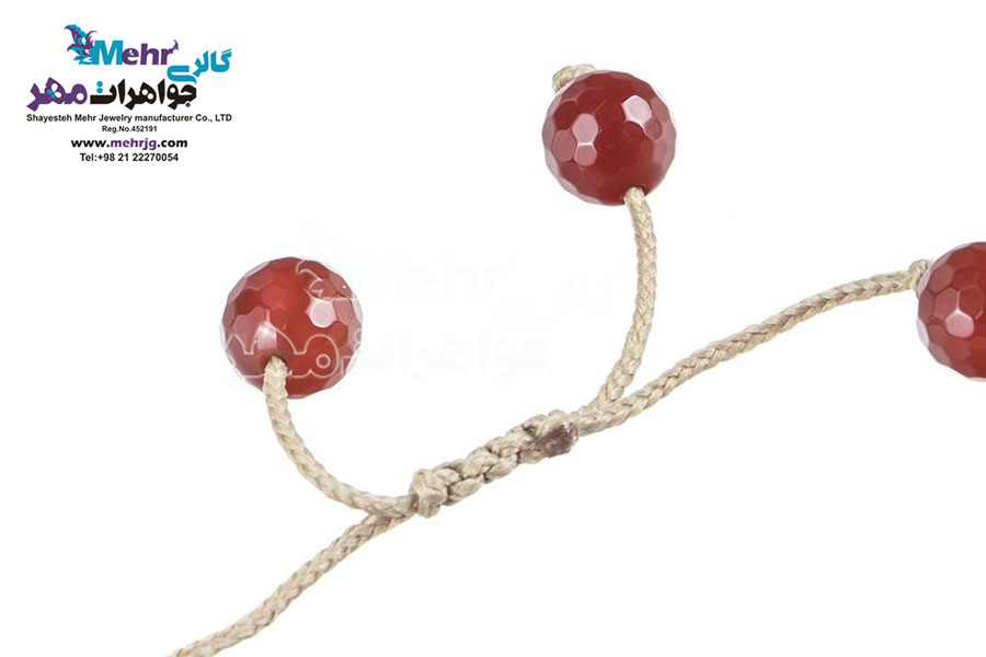 دستبند طلا و سنگ - طرح اسلیمی