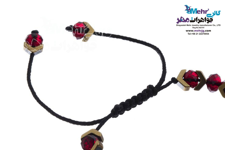 دستبند طلا و سنگ - طرح پروانه