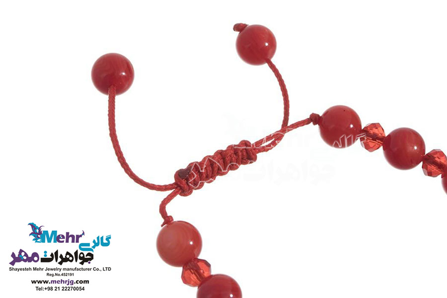دستبند طلا و سنگ - طرح قلب
