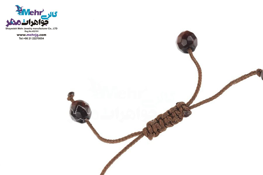 دستبند طلا و سنگ - طرح شکوفه‌ی سیب