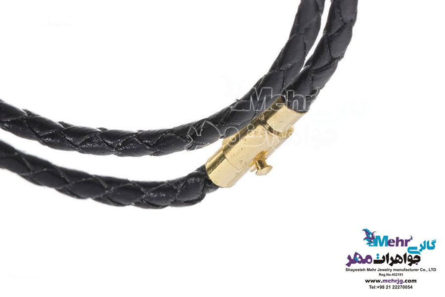 دستبند طلا و چرم - طرح نت موسیقی