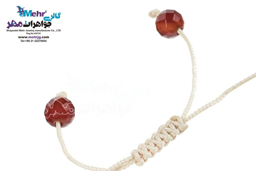 دستبند طلا و سنگ - طرح پروانه