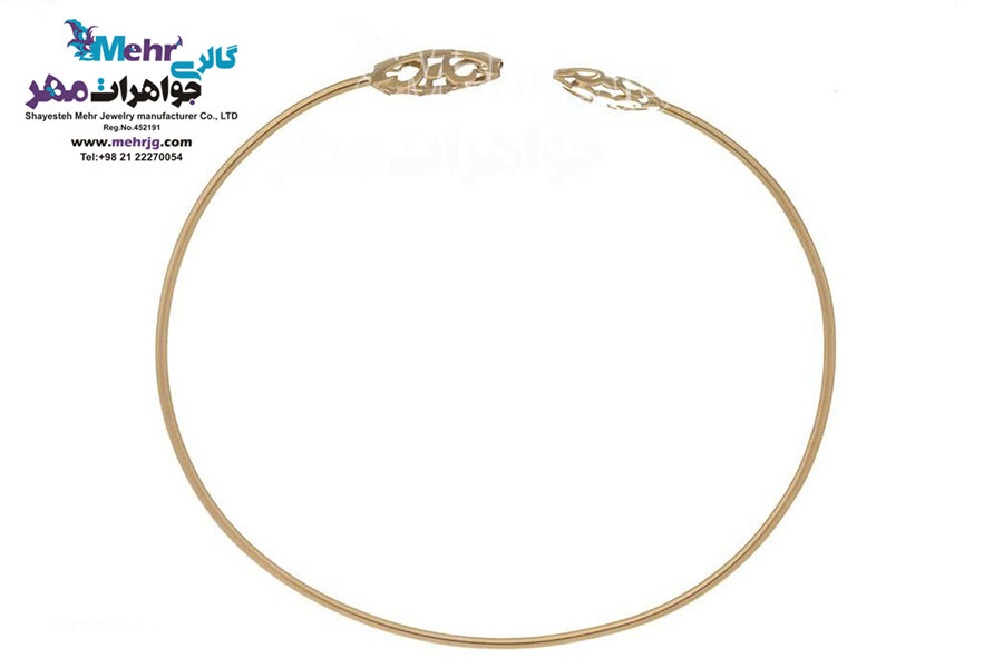 دستبند النگویی طلا - طرح شبدر چهار برگ