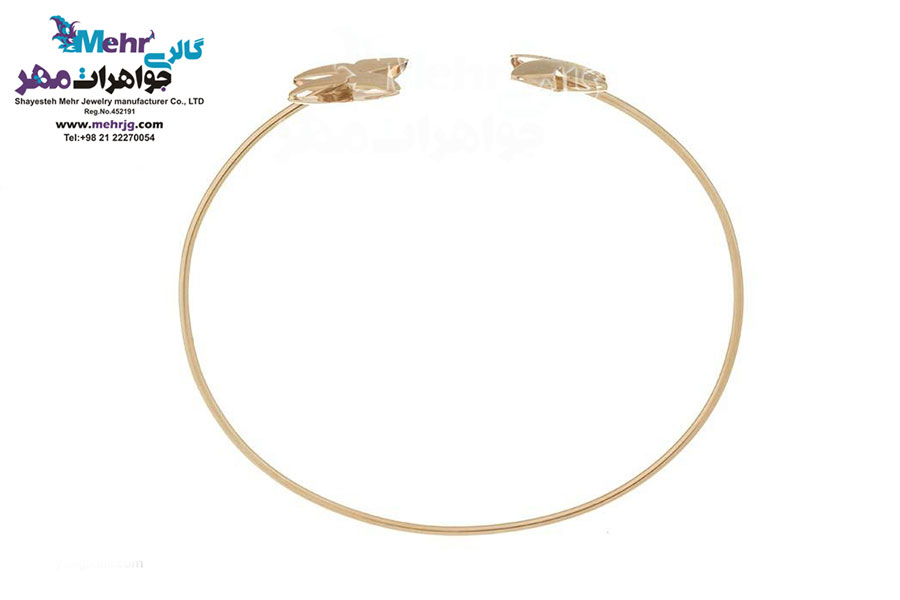 دستبند النگویی طلا - طرح پروانه