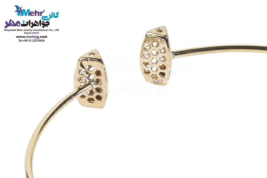 دستبند النگویی طلا - طرح هندسی