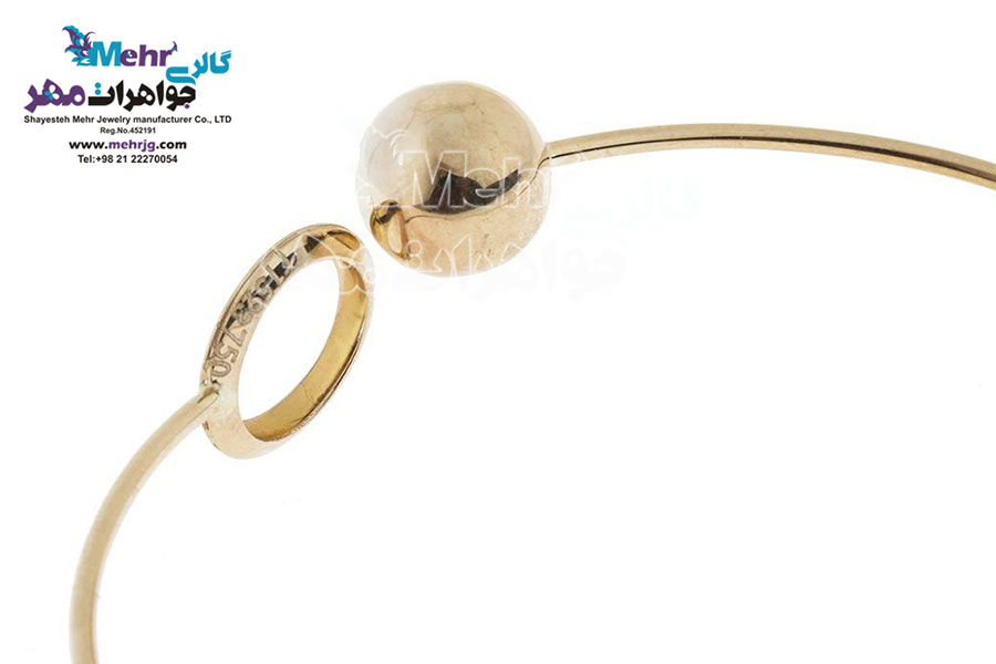 دستبند النگویی طلا - طرح هندسی